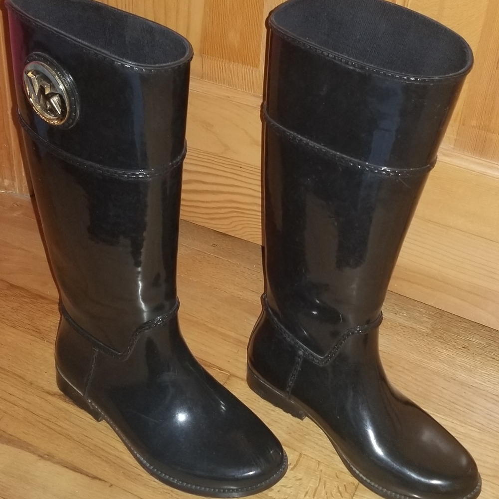 Black Michael Kors rain boots - Picture 4 of 4